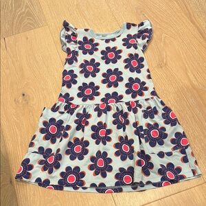 Tea Kids Dress - Blue and Pink floral